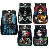 Gothic Girls Print School Bag for Kids Laptop Backpack Teens
