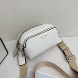 Double Layer PU Leather Crossbody Bags for Women Small Shoulder Purses