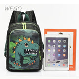 Cartoon Shark Dinosaur Print School Bag for Kids