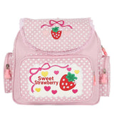 Japanese School Bags Backpack Soft Girl Sweet Embroidered Fruit Strawberry Lace