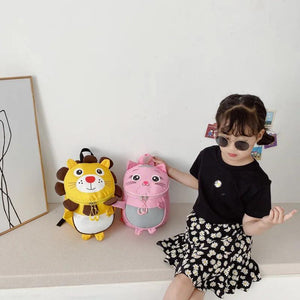 Pink Girls Schoolbag Kindergarten Anti-lost School Bag Kids Cartoon Bag