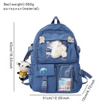 Large Capacity Functional Backpack for Elementary and Middle School Girls