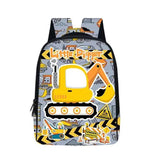 Excavator Digger Dinosaur Animals Print Children School Bags Baby Toddler Backpa