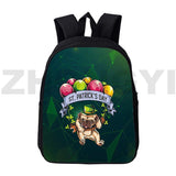 3D Anime St. Patrick's Backpacks 12 Inch Irish Clover Daily Pack Backpacks