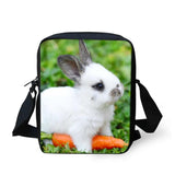 Rabbit Print Small School Bags For Girls Boys Children Shoulder Bags