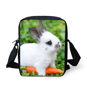 Rabbit Print Small School Bags For Girls Boys Children Shoulder Bags