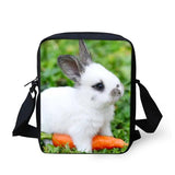 Rabbit Print Small School Bags For Girls Boys Children Shoulder Bags