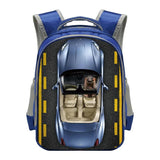 Kids Cartoon Rocket Locomotive Backpack - Steam Train Schoolbag