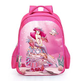 Pink Princess Little Mermaid Backpack for Girls