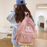 Cartoon Schoolbag Female Girl Backpack Campus High Student Bookbag