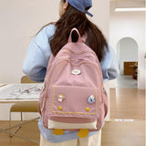 Cartoon Schoolbag Female Girl Backpack Campus High Student Bookbag