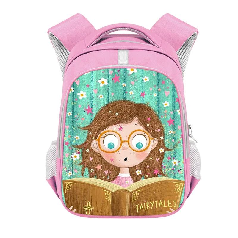 13 Inch Children Backpack Pink School Bag For Teenagers Girls