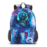 Luminous Galaxy School Backpack for Boys Girls Teens