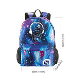 Luminous Galaxy School Backpack for Boys Girls Teens