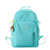 Youth Nylon School Bag with Pendant for Teenagers