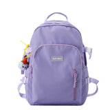 Youth Nylon School Bag with Pendant for Teenagers
