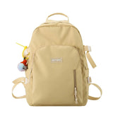Youth Nylon School Bag with Pendant for Teenagers
