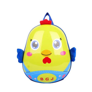 Cartoon Chicken Pattern Kids School Backpack