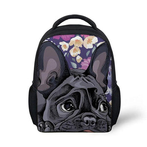 French Bulldog Kids School Bag Small Kindergarten Backpack Shoulder Bagpac