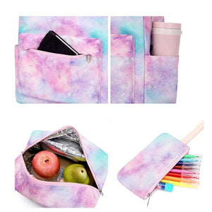 Girls Teens School Backpack Set Laptop Pencil Bag Lunch Tote Daypack