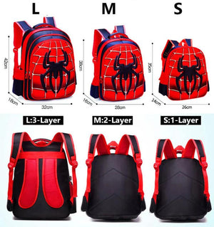 Boy Schoolbag Spider Captain Backpack Children Bagpack Kindergarten School Bag F