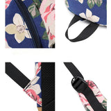 Floral Print Canvas Backpack 3pcs Set for School and Travel