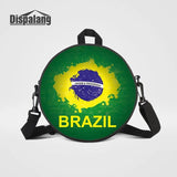 Brazil National Flag Prints Round Backpack for Kids