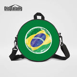 Brazil National Flag Prints Round Backpack for Kids