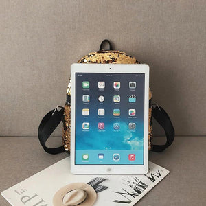 9 Inch Pu Backpack Girl Print Shoulder Bag School Bag for Teenager