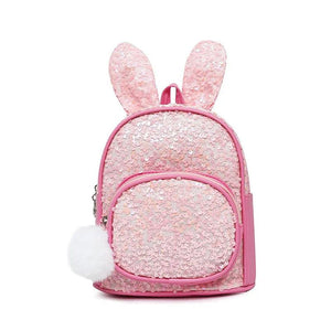 Girls Backpack Sequin Children Bag Kids Rabbit Ears Small Backpack