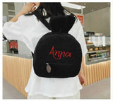 Embroidered Bunny Backpack Plush Rabbit Ear Satchel Fuzzy Bunny Purse