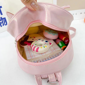 Small Backpack for Girls Mini Backpack Girl Purse Bow Kindergarten