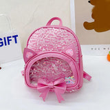 Small Backpack for Girls Mini Backpack Girl Purse Bow Kindergarten