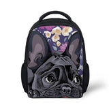 French Bulldog Print School Bags for Kids Mini Backpacks Children Kindergarten B