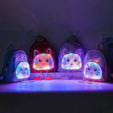 Kids Backpack Girl LED Light Kindergarten School Bag