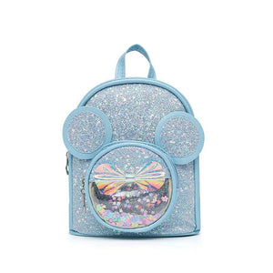 Children's Ear PU Sequin Bow Backpack for Girls
