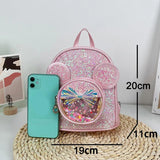 Children's Ear PU Sequin Bow Backpack for Girls