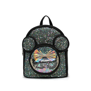 Children's Ear PU Sequin Bow Backpack for Girls