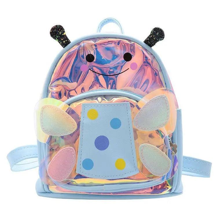 Girls School Bags Leather Backpack Butterfly Princess Girls Bag
