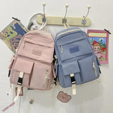 Canvas Backpack Large Capacity School Bag