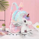 Unicorn Plush Backpack for Girls - Kids 3D Cartoon School Bag