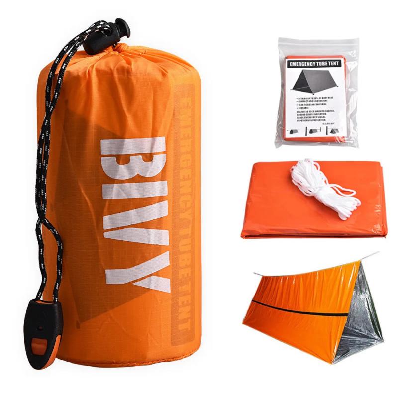 Emergency Shelter Survival Bivy Tube Tent Kit