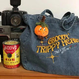 Denim Crossbody Bag Embroidery Shoulder Handbag Tote Travel Messenger