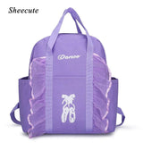 Kids Latin Ballet Bag Lace Girls Dance Backpack
