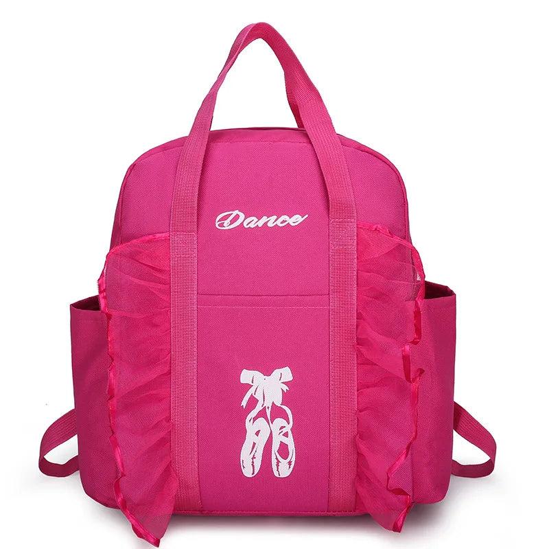 Kids Latin Ballet Bag Lace Girls Dance Backpack