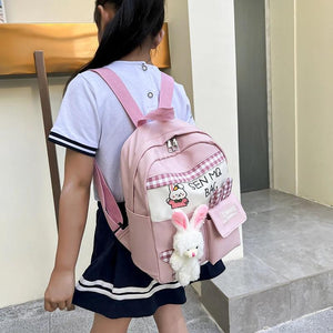 Bear Canvas School Bags for Kids Student SchoolBags