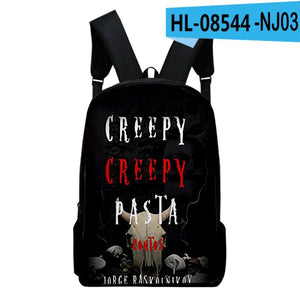 Creepypasta Merch Backpack School Bag Unisex Daypack