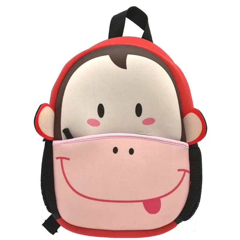3D Monkey Backpack Neoprene Kids School Bags for Girls Boys