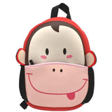 3D Monkey Backpack Neoprene Kids School Bags for Girls Boys