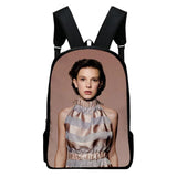 Millie Bobby Brown Backpack School Bag Adult Kids Bags Unisex